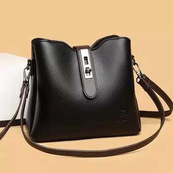 Роскошные кожаные сумки для женщин, трехслойные сумки через плечо, высококачественные сумки-мессенджеры, сумки через плечо