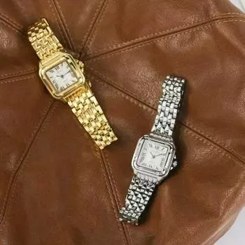 Роскошные квадратные женские часы, брендовые женские кварцевые наручные часы, классические серебряные простые женские стальные ремешки, relogio feminino no diamond золотой