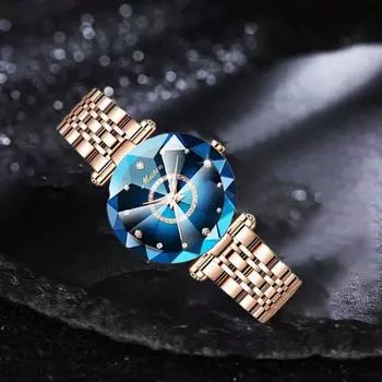 Роскошные кварцевые часы, изысканные часы из розового золота, подарочные женские наручные часы для женщин Quartz Watch