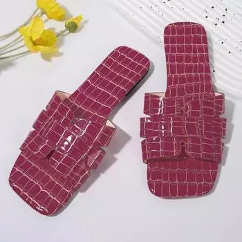 Роскошные летние тапочки женские плоские уличные трендовые пляжные сандалии женские шлепанцы шлепанцы женская обувь 2024 большой размер 43 36 чёрный