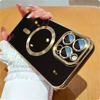 Роскошные магнитные чехлы для Magsafe для iPhone 11, 12, 13, 14, 15 Pro Max 15 Plus, чехол для беспроводной зарядки, покрытие, аксессуары для телефонов iPhone 16 Pro Max белый