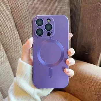 Роскошные матовые магнитные чехлы для телефонов Magsafe для iPhone 15 14 11 13 12 Pro Max Plus, защитная задняя крышка для объектива с беспроводной зарядкой For iPhone 15 Plus