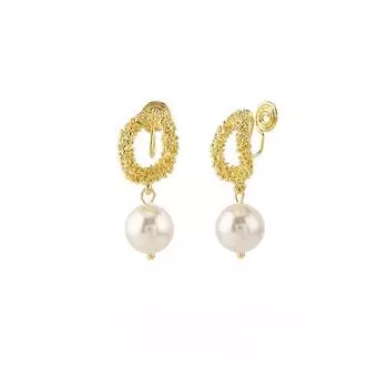 Роскошные модные элегантные серьги с искусственным жемчугом, женские серьги без пирсинга, катушка от комаров, зажим для ушей