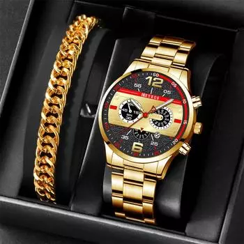 Роскошные модные мужские часы для мужчин, деловые, из нержавеющей стали, кварцевые наручные часы, мужские, повседневные, спортивные, с браслетом, светящиеся часы