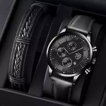 Роскошные модные мужские часы мужские деловые кожаные кварцевые наручные часы мужские спортивные часы-браслет календарь дата часы