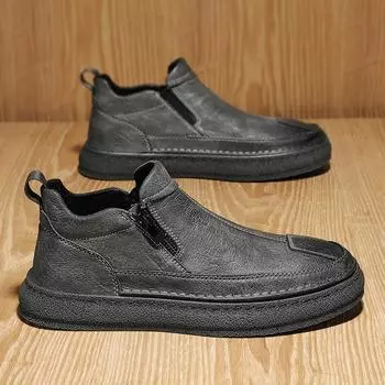 Роскошные мотоциклетные ботильоны в стиле милитари для мужчин, высокие ботинки, мужская кожаная обувь, зимние ботинки «челси», удобные Botas Hombre 39