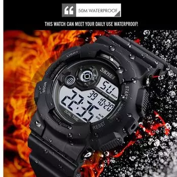 Роскошные мужские цифровые светодиодные часы, водонепроницаемые спортивные электронные часы, многофункциональные наручные часы relogio