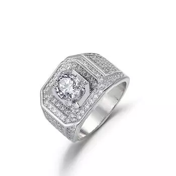 Роскошные мужские кольца из серебра 925 пробы с драгоценными камнями AAA из циркона, кольцо на палец для свадебного обещания, вечерние подарочные аксессуары, оптовая продажа 6