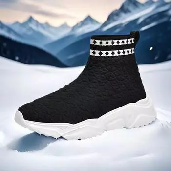 Роскошные мужские кроссовки Four Seasons Boy Shoes Casual Leatherette Men s Boots Shoes Platform Tennis Men s Summer Moccasins Tennis 36 чёрный