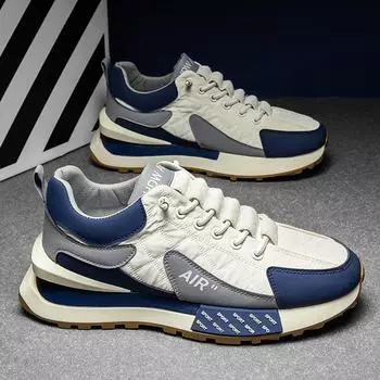 Роскошные мужские кроссовки Нескользящая мужская повседневная обувь Модная обувь на платформе Удобная мужская обувь без застежек Новые Zapatillas De Hombre 39