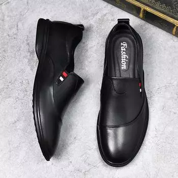 Роскошные мужские мокасины Повседневная летняя обувь из натуральной кожи Туфли для вождения Мягкие мокасины Комфорт Легкие офисные мужские туфли на плоской подошве 41