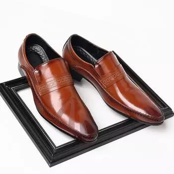 Роскошные мужские мокасины Slip On Classic British Style Casual Dress Shoes Классические туфли для светских вечеринок для мужчин 6 чёрный