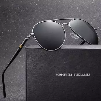 Роскошные мужские поляризационные авиационные солнцезащитные очки для вождения, солнцезащитные очки для мужчин и женщин, винтажные черные фотохромные солнцезащитные очки-пилоты UV400