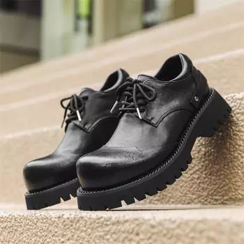 Роскошные мужские повседневные кожаные туфли, модные дизайнерские туфли ручной работы на платформе, высококачественные деловые туфли-оксфорды из натуральной кожи для свадьбы 36