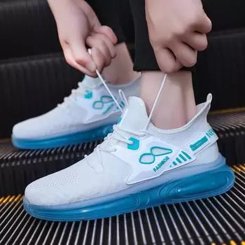 Роскошные мужские повседневные сетчатые дышащие спортивные кроссовки 2024 года, новые трендовые легкие и универсальные студенческие повседневные кроссовки 39