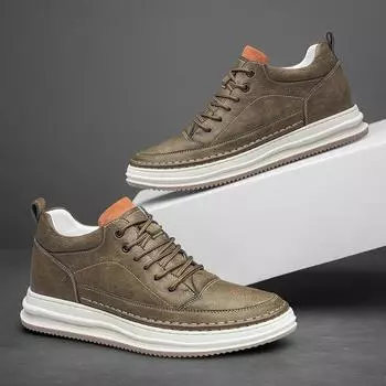 Роскошные мужские повседневные туфли из натуральной кожи, новые итальянские кроссовки на шнуровке, модные удобные спортивные теннисные туфли для отдыха на природе, деловая обувь 37 чёрный