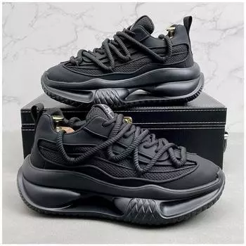 Роскошные мужские повседневные туфли на платформе Spring Chunky Sneakers Men Vulcanized Sports Shoes Trainers Zapatos Hombre 38 чёрный