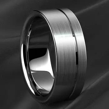Роскошные мужские ювелирные аксессуары, 8 мм, серебряные матовые кольца из титановой стали, обручальное кольцо из нержавеющей стали 316L, размер 6-13
