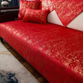 Роскошные нескользящие диванные подушки Four Seasons, универсальные утолщенные угловые чехлы для диванов для гостиной, мебельный чехол, спинка, полотенце 45x45cm pillowcase красный