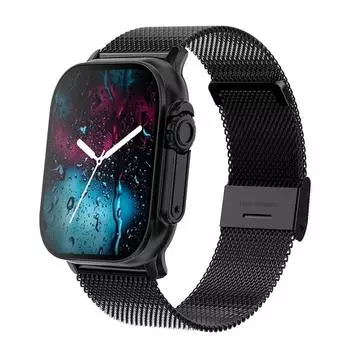 Роскошные NFC Smartwatch Amoled Screen Всегда показывают время Bluetooth Call Ultra Watch Series 10 Часы Мужчины Спорт Здоровье Женщины Smart Watch 10 ultra чёрный