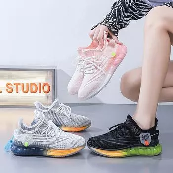 Роскошные новые дышащие кроссовки для утреннего бега 2024 года, женская модная тенденция, универсальная повседневная обувь, женские кроссовки из вулканизированной кожи 35