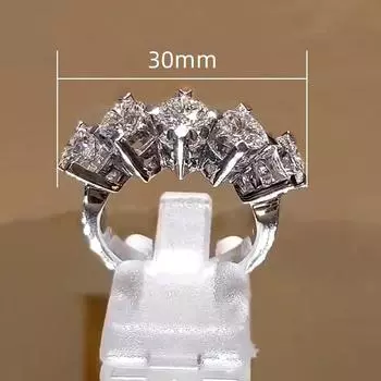 Роскошные новые ювелирные изделия круглые женские кольца модные темпераментные женские кольца No. 6 серебряный