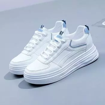 Роскошные новые женские белые кроссовки 2024 года, новые нескользящие повседневные туфли на толстой подошве для женщин на плоской подошве, легкие удобные туфли для ходьбы 34 хаки