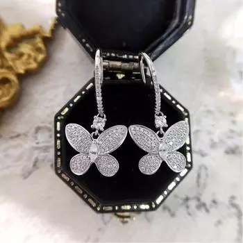 Роскошные новые женские серьги Ретро модные креативные женские серьги серебряный