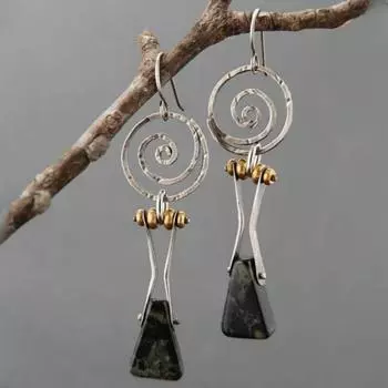 Роскошные новые женские серьги Ретро модные креативные женские серьги серебряный