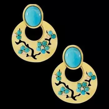 Роскошные новые женские серьги Ретро модные креативные женские серьги золотой