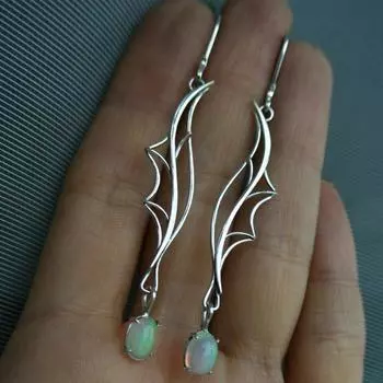 Роскошные новые женские серьги Ретро модные креативные женские серьги серебряный