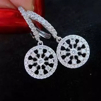 Роскошные новые женские серьги Ретро модные креативные женские серьги серебряный