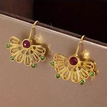 Роскошные новые женские серьги Ретро модные креативные женские серьги золотой