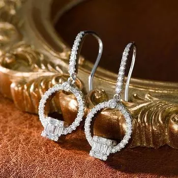 Роскошные новые женские серьги Ретро модные креативные женские серьги серебряный