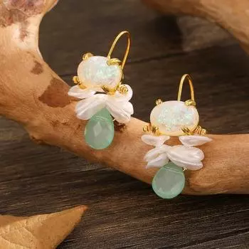 Роскошные новые женские серьги Ретро модные креативные женские серьги золотой