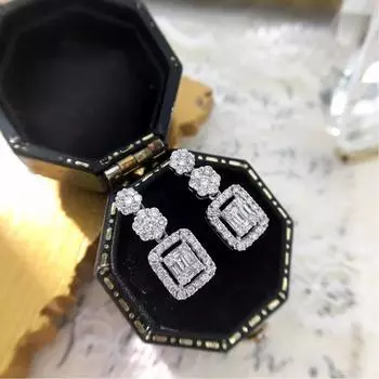 Роскошные новые женские серьги Ретро модные креативные женские серьги серебряный