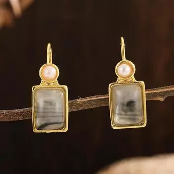 Роскошные новые женские серьги Ретро модные креативные женские серьги золотой