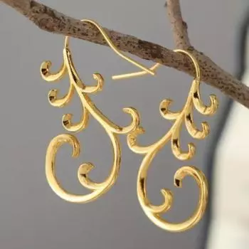 Роскошные новые женские серьги Ретро модные креативные женские серьги золотой