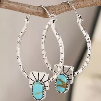 Роскошные новые женские серьги Ретро модные креативные женские серьги серебряный