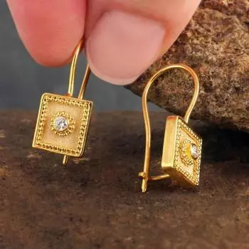 Роскошные новые женские серьги Ретро модные креативные женские серьги золотой