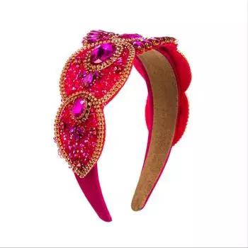 Роскошные ободки с широким краем, полностью инкрустированные бриллиантами, блестящие аксессуары для волос, универсальные для женской вечеринки, повязка на голову, обруч, головной убор