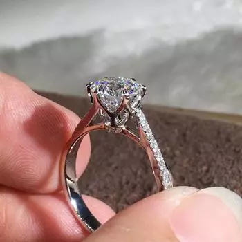 Роскошные обручальные кольца с кубическим цирконием для женщин, завиток, вечность, вневременной стиль, предложение, обручальное кольцо, классические ювелирные изделия 8