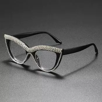 Роскошные очки для чтения «кошачий глаз» Новые модные очки для дальнозоркости в оправе Diamond, оптические очки для пресбиопии 0