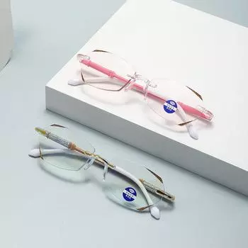 Роскошные очки для чтения с блокировкой синего света, женские очки с оправой для пресбиопии, HD линзы, дальнозоркие очки с диоптриями 1