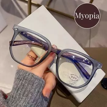 Роскошные очки с квадратными деревянными ножками без диоптрий, анти-синий свет, очки для близорукости, оптические очки по рецепту 0