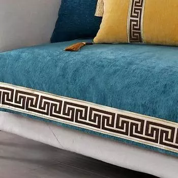 Роскошные однотонные чехлы для диванов, высококачественные классические утолщенные синельные диванные полотенца, современные мягкие противоскользящие секционные чехлы для диванов 70x70cm