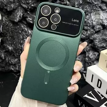 Роскошные однотонные магнитные мягкие чехлы для iPhone 15 14 13 12 11 Pro Max Plus, большой защитный чехол для окна камеры Magsafe, чехол для телефона iPhone 15 Pro Max