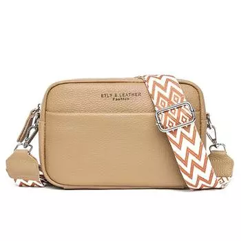 Роскошные однотонные сумки через плечо из коровьей кожи для женщин, маленькая сумка-мессенджер из натуральной кожи с фотоаппаратом, женские сумки 22cm 7cm 14cm