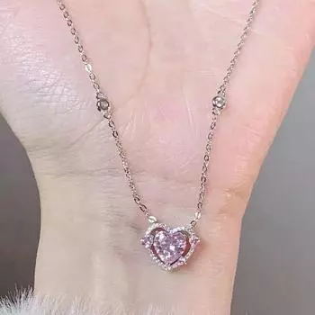 Роскошные ожерелья с подвеской в виде сердца из циркона, изысканная ключичная цепочка для женщин и девочек, ювелирные украшения, аксессуары, подарки