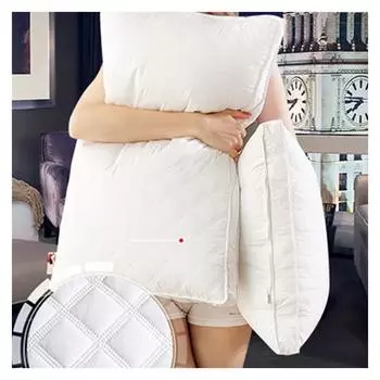 Роскошные подушки для шеи, подушки для спальной кровати, подушки из 100% хлопка, пуховик King Queen 48*74 белый